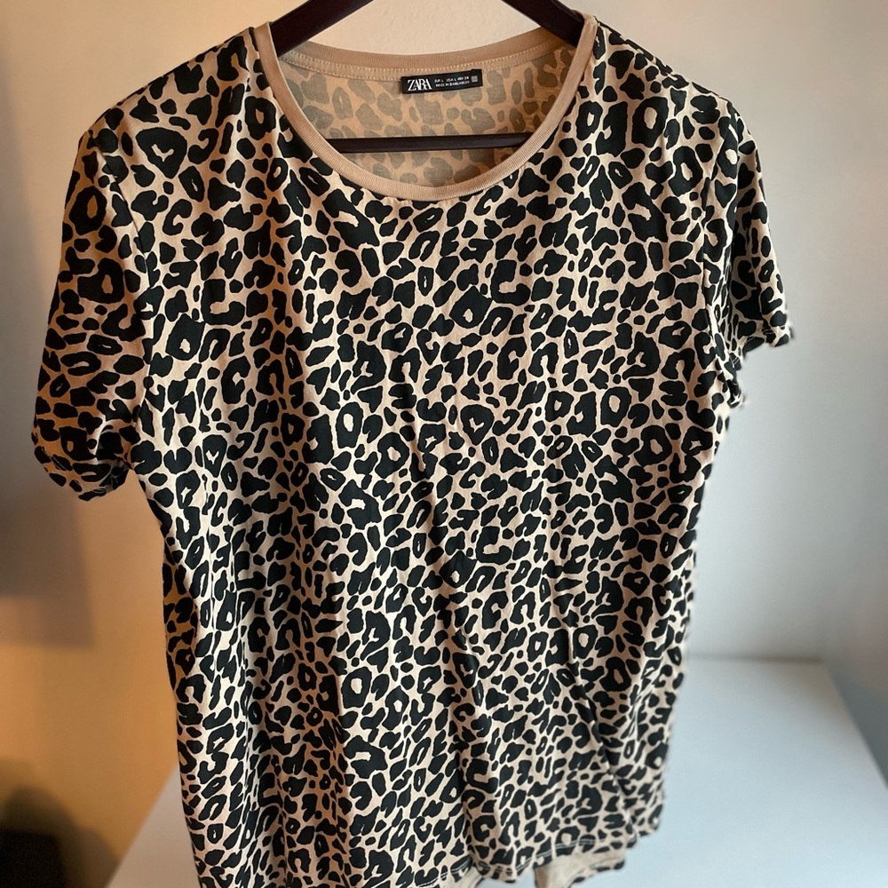 Zara Cheetah Print T-Shirt